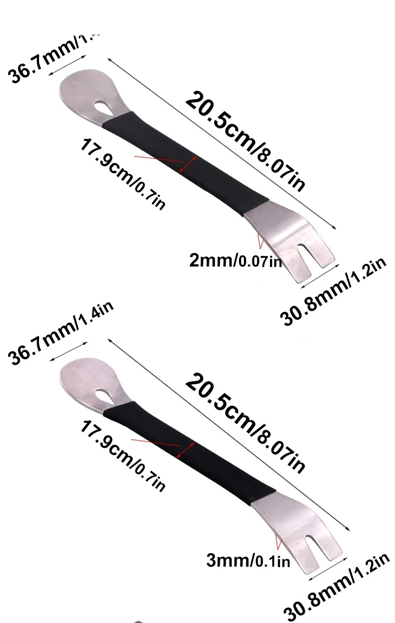 1 Stück tragbare Auto Türclip Trim Entfernung Werkzeuge Kits Auto Armaturen brett Audio Radio Panel Reparatur Edelstahl Hebel platte – Detail 2
