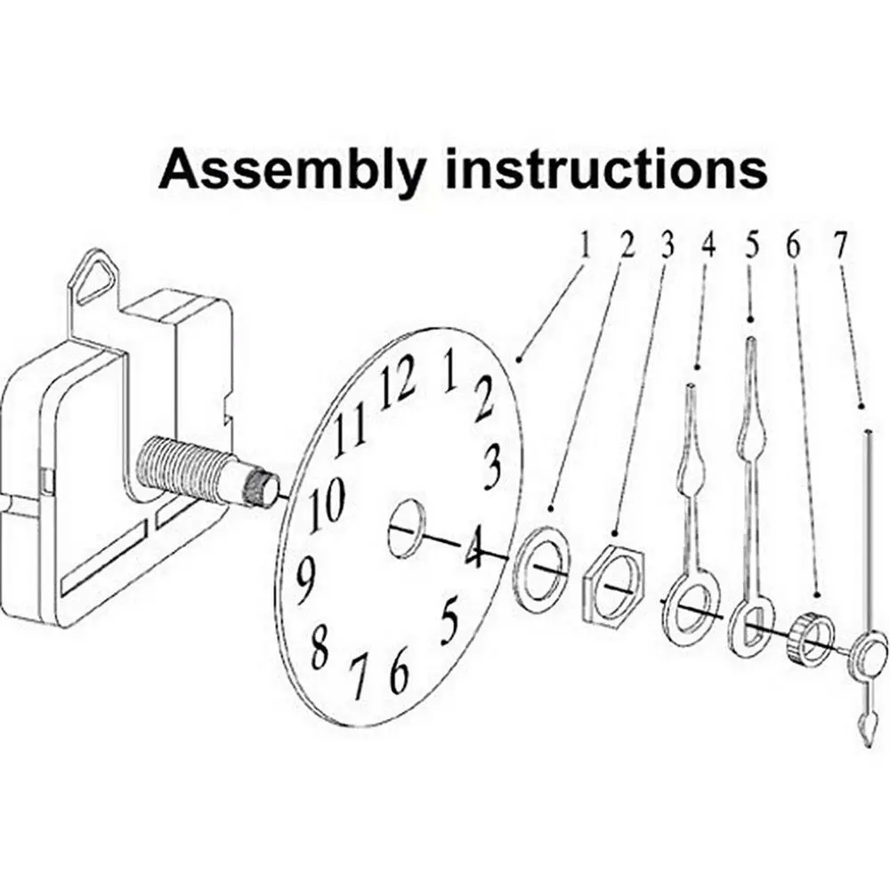 Practical Luminous DIY Repair Silent Quartz Clock Movement Wall Clock Spindle Mechanism Part