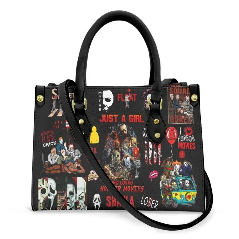 The Nightmare Before Christmas Women's PU Handbag Jack Skellington Sally Cartoon Large Capacity Cosplay shoulder bag Halloween