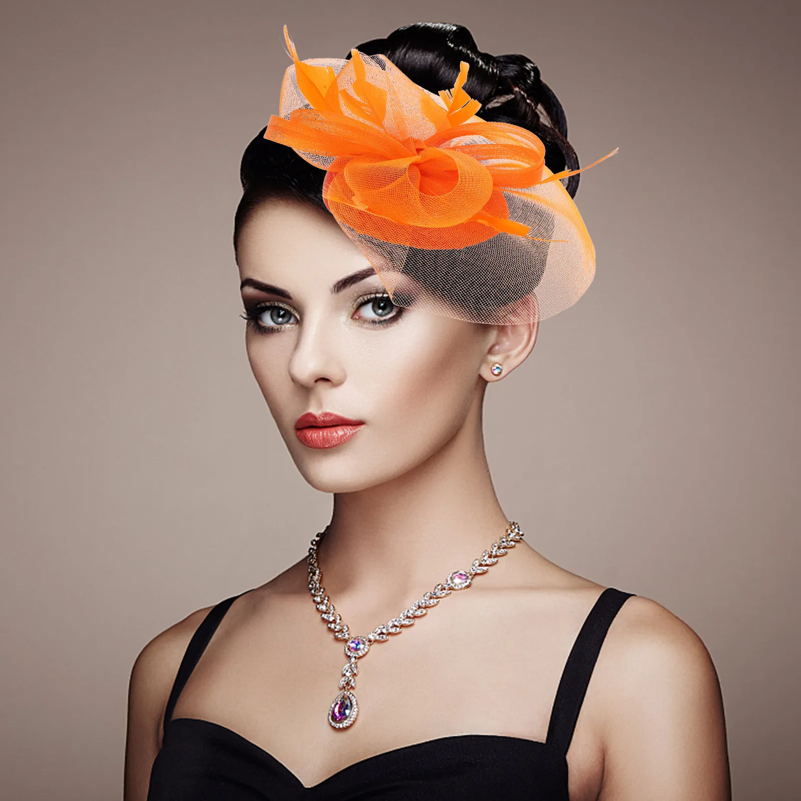 

Стильный женский свадебный фасцинатор из сетки и тюля, легкое и удобное украшение для волос для свадеб, вечеринок и чаепитий