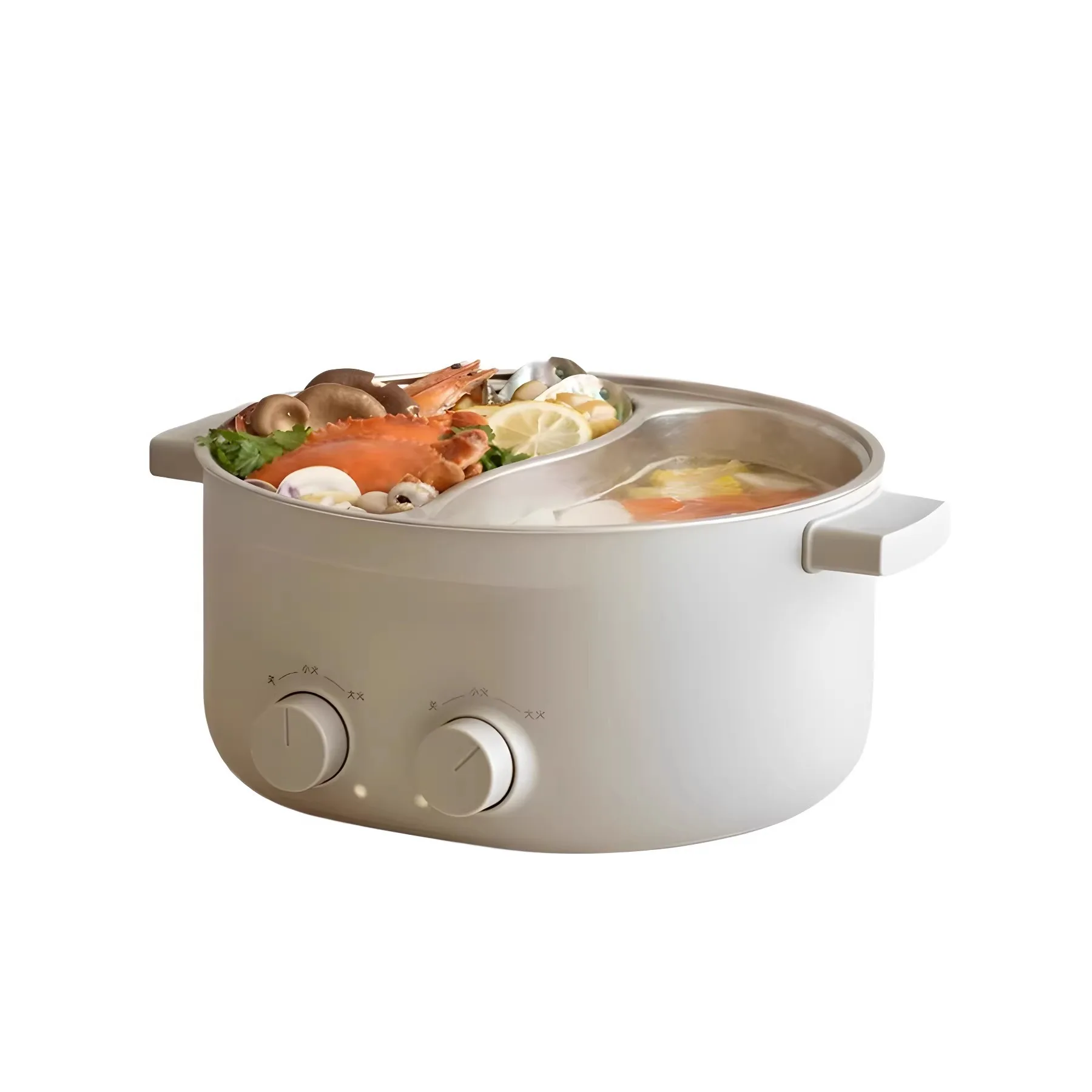 liters large capacity electric hot pot household mandarin duck double zone double control multi-function