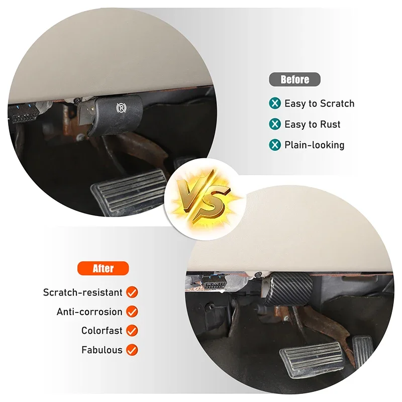 

ABS Carbon Fiber For Hummer H2 2003-2007 Car handbrake release handle decorative cover sticker car interior accessories