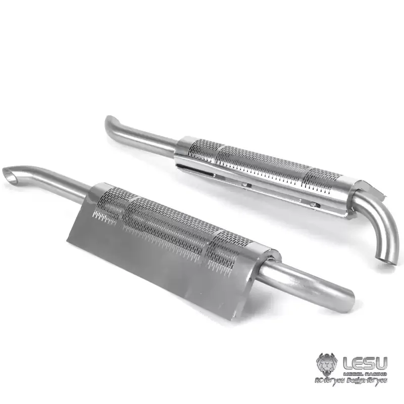 LESU Metal Chimney Exhaust Pipe for 1/14 RC TAMIYA King Hauler Grand Hauler Tractor Truck DIY Model Car