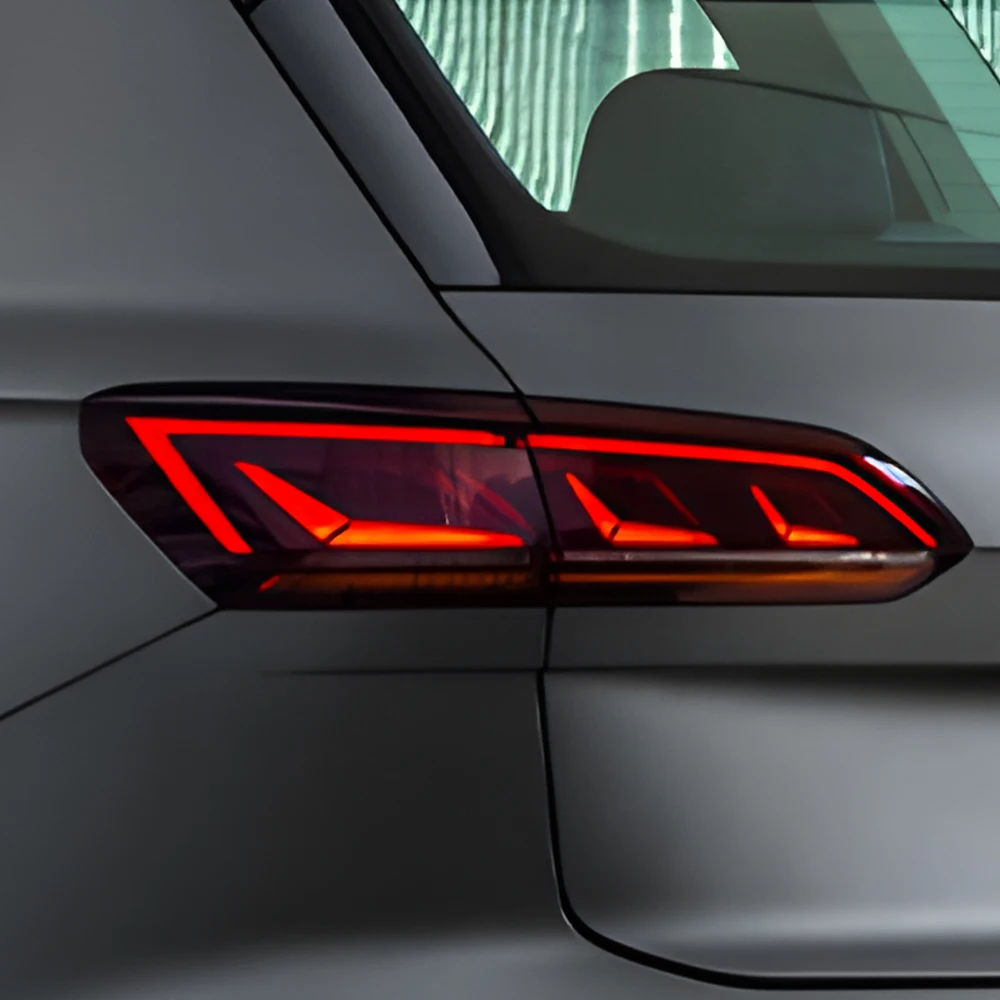 Auto Rückleuchten Montage für VW Touareg 2019-2023 LED Auto Hinten Zurück Lampen Stecker und Spielen Upgrade Hohe Konfigurieren zubehör