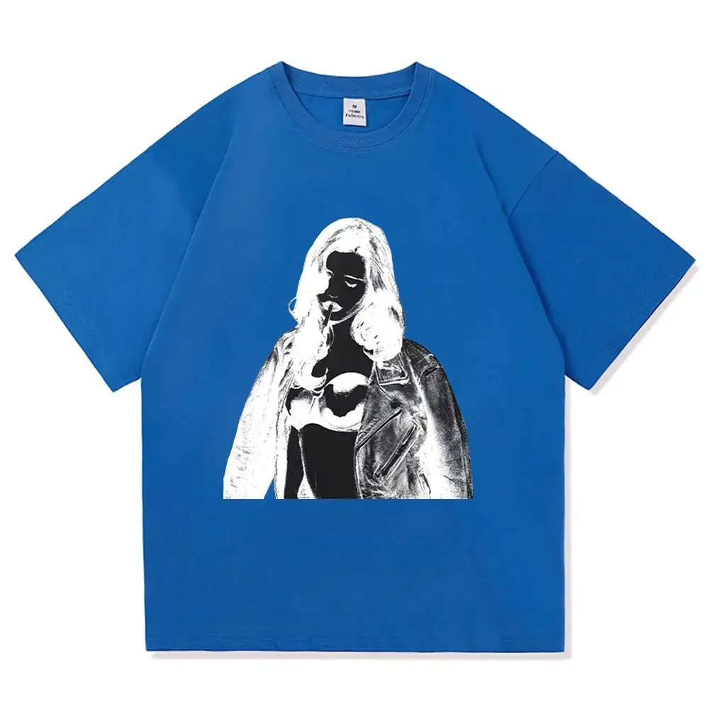 Nessa Barrett Photo Negative Tee Y2k Vintage Fashion Tees Hip Pop Short Sleeve O Neck T-Shirt Casual Loose Top Unisex