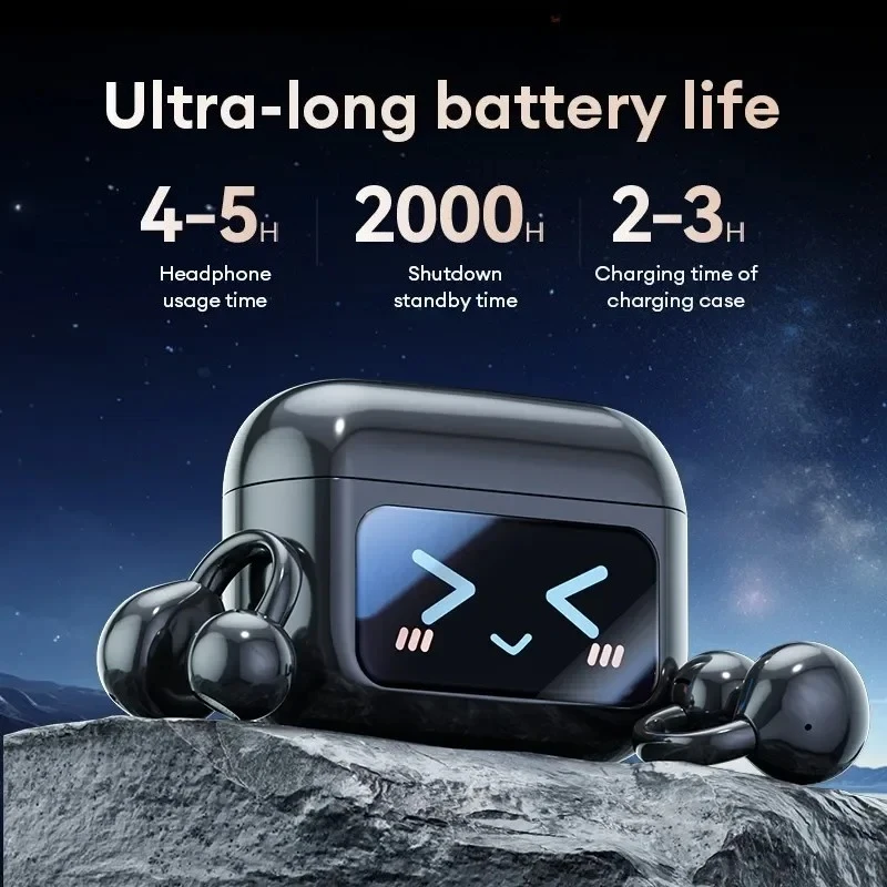 سماعات بلوتوث لاسلكية، سماعات ترجمة Ai، سماعات أذن ترجمة بشاشة تعمل باللمس، تستخدم للسفر والاجتماعات والرياضة