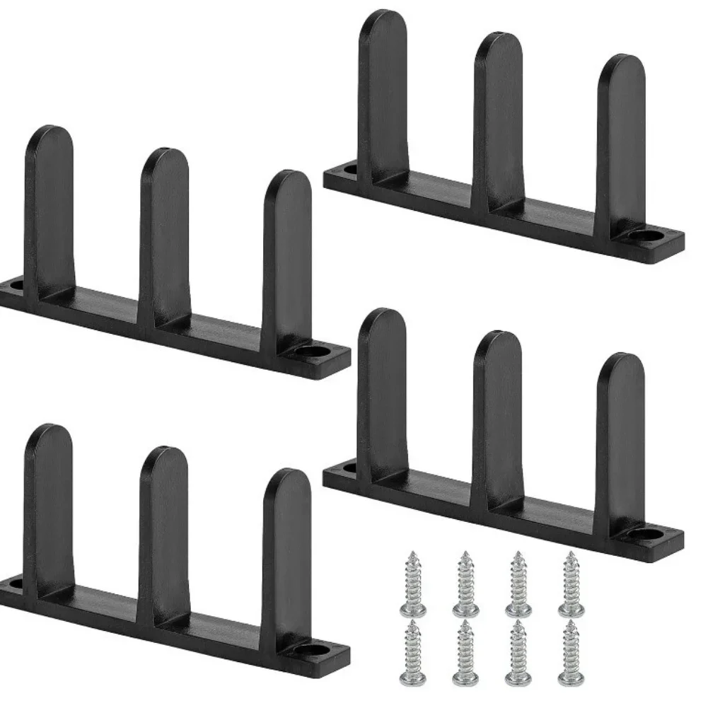 White ABS Sliding Door Guides For Closet Track Systems Compatible With 138 Inch Thick Doors Package Includes 4 Guides And Screws