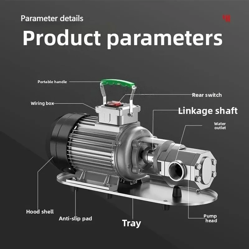 

Gear Oil Pump 220v380v Self-priming High Viscosity Electric Oil Pump Stainless Steel