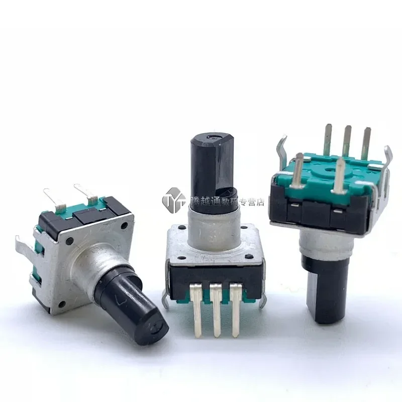 2/5PCS/lot EC12 car audio encoder with switch 24 positioning number pulse axis length 15MM digital potentiometer 5-pin