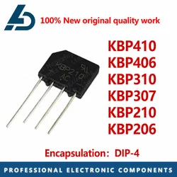 10PCS package DIP-4 rectifier bridge rectifier KBP410 KBP406 KBP310 KBP307 KBP210 KBP206