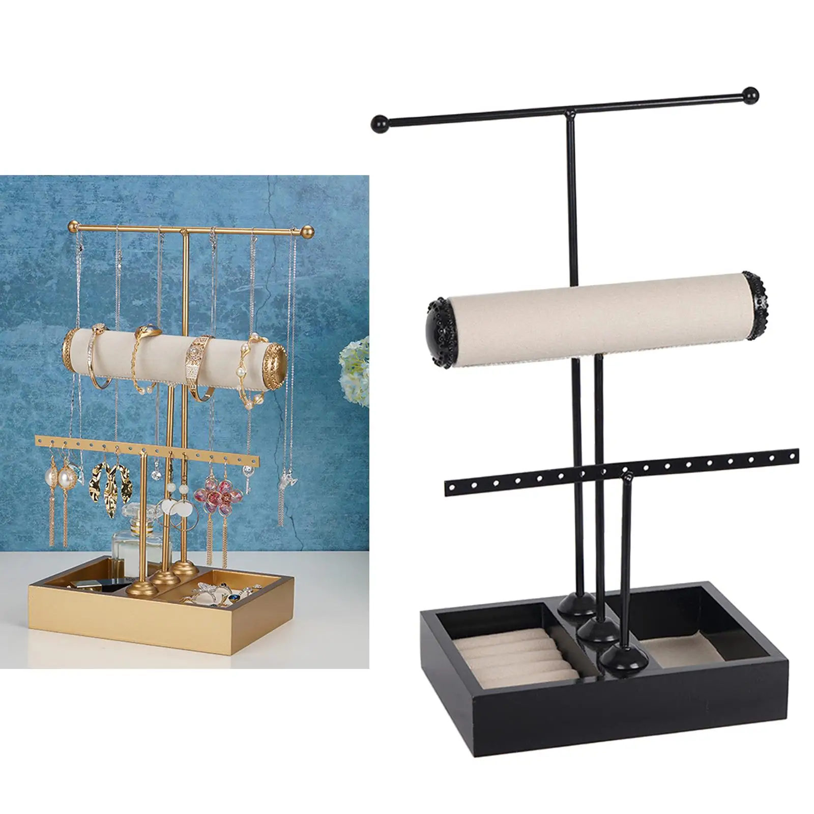 Jóias Display Rack, Desktop Storage Holder, Organizador