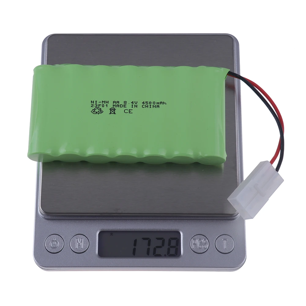 Rc 장난감 자동차 탱크 로봇 총 보트용 Ni-MH 배터리 및 충전기, 8.4V, 4500mah, AA 8.4v, 3000mah, 충전식 배터리, 타미야 플러그