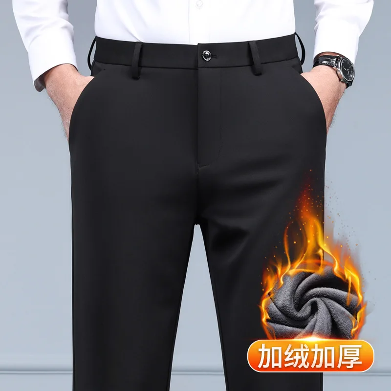 

Men's Clothing Plus Size Office Suit Pants Trousers Young Mens Clothing Elasticity Winter Mens Pants Workwear Pants Y2K Clothes