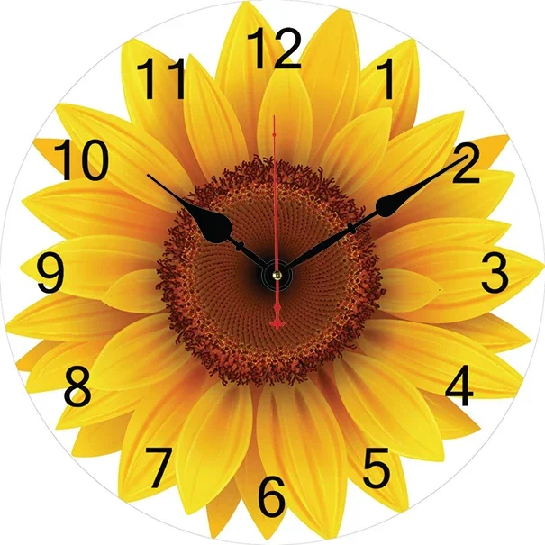 Sunflower Wall Clock Modern Design Living Room Bedroom Office Decoration Kitchen Clock Art Wall Watch Home Decor