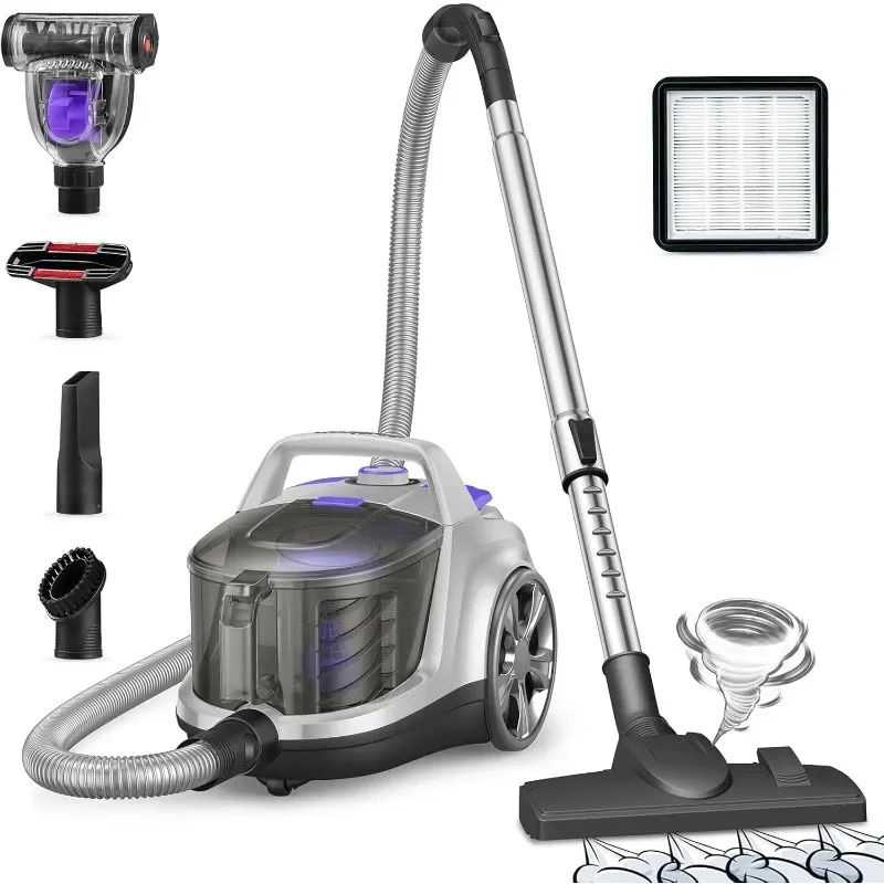 Aspiron Upgraded Canister Vacuum Cleaner Grey