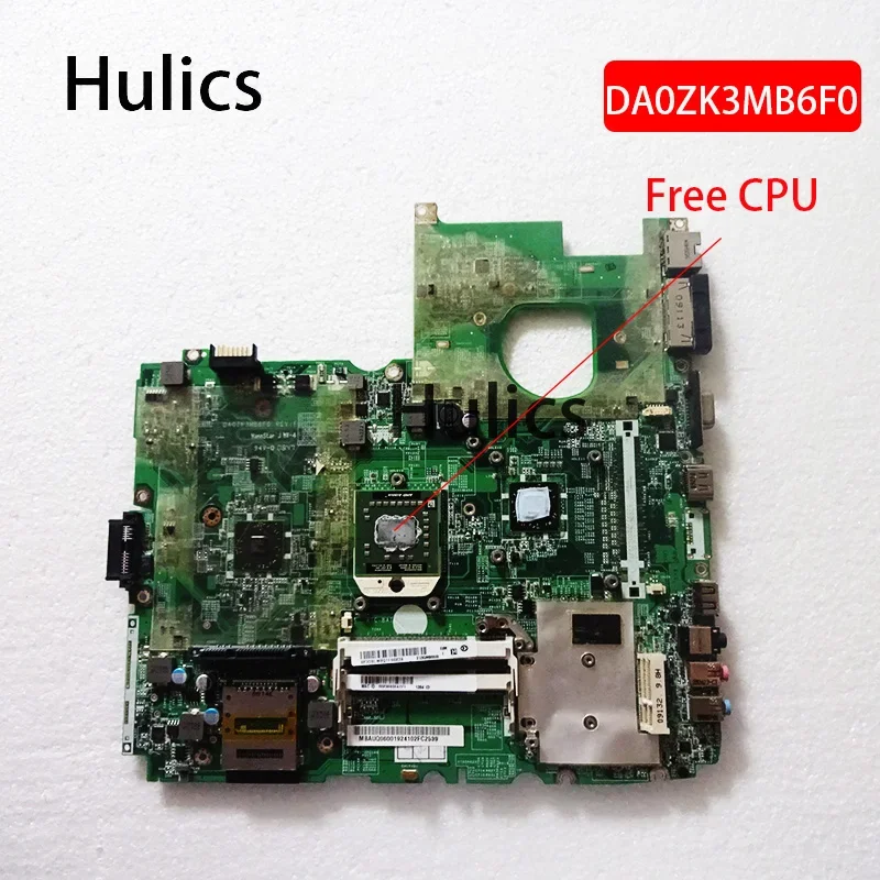 Hulics Used MBAUQ06001 MB.AUQ06.001 Mainboard DA0ZK3MB6F0 Laptop Motherboard For Acer Aspire 6530 6530G DDR2 Main Board