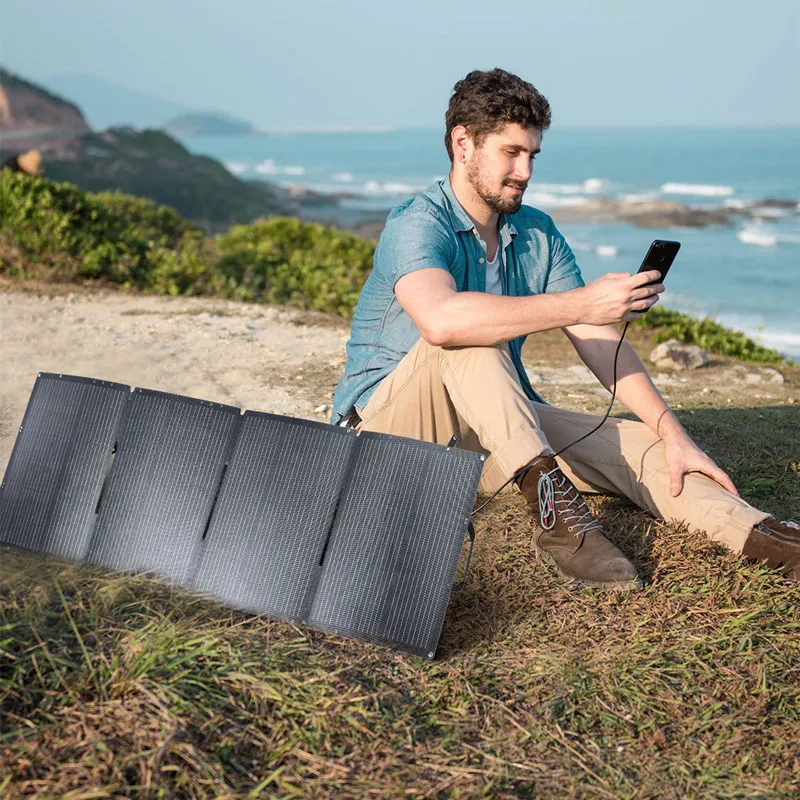 

40W Foldable Solar Charging Panel Outdoor Trekking Hiking Riding Camping Portable Integrated Laminated Lightweight Solar Cell