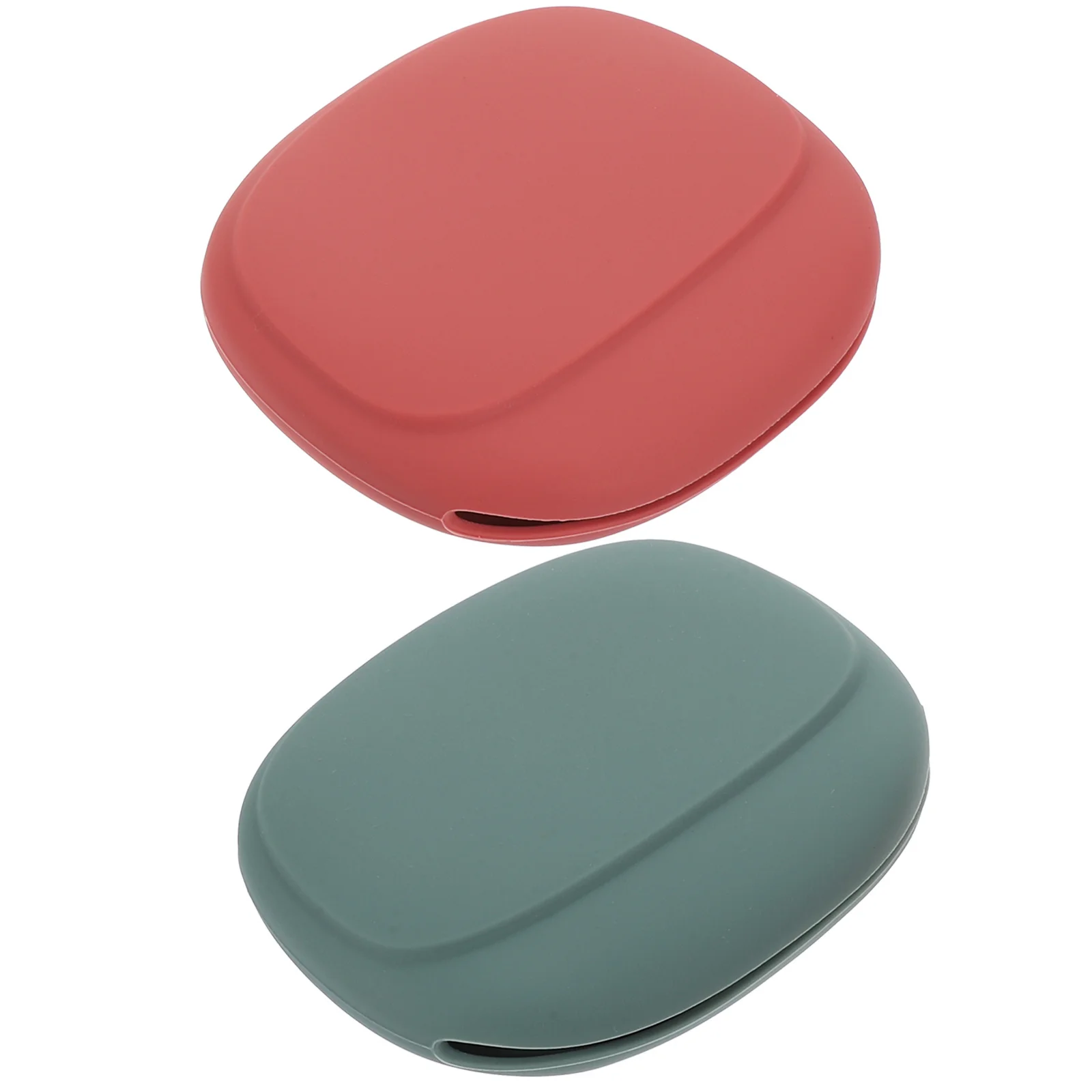 

2Pcs Makeup Sponge Holder Silicone Powder Puff Case Compact Storage Box Portable Travel Makeup Puff Holder Small Size