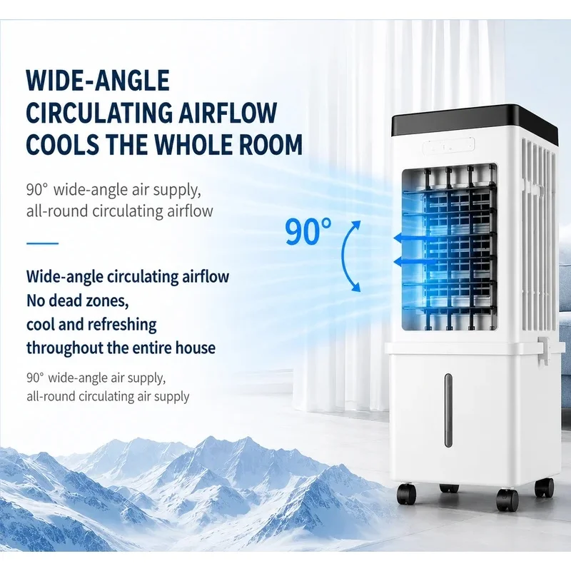3-in-1 Evaporative Air Cooler with 15L Water Tank for Portable Cooling Humidifying Fan Use 3 Wind Speed Portable Air Conditioner