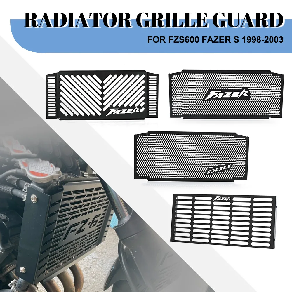 

FZS 600 Radiator Guard FOR YAMAHA FZS600 FAZER S 1998 1999 2000 2001 2002 2003 Radiator Mesh shield guard cooling fan cover