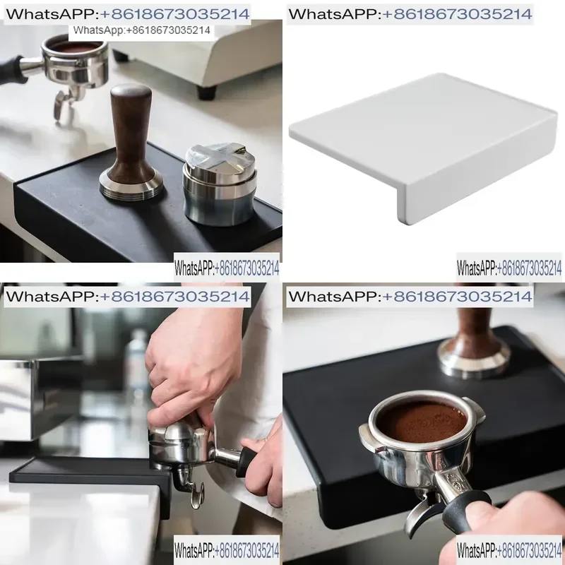 Coffee Pressing Pad Silicone Non-Slip Cloth Powder Hammer Flat Corner Pad Bar Machine Handle Base for Espresso Machines
