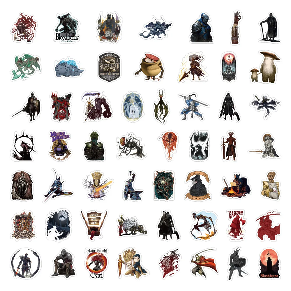 10/50PCS Funny Game Stickers Dark Soul Cartoon Character Graffiti Toy Waterproof Decoration DIY Notebook Mobile Guitar Suitcase