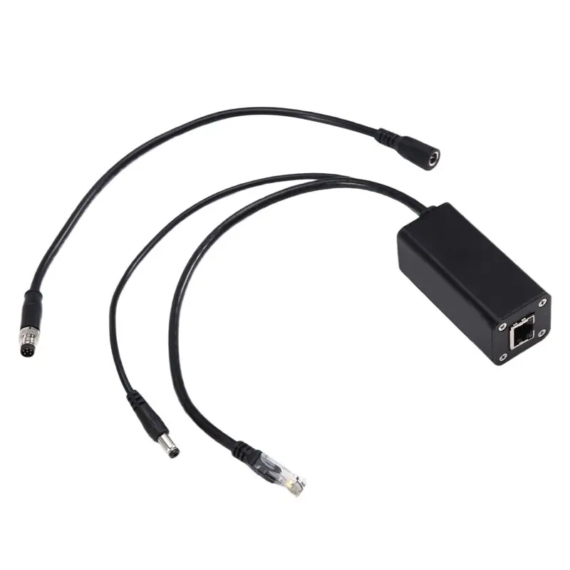 POE الفاصل 25 واط 2.5 جرام 48 فولت إلى 12 فولت IEEE 802.3Af الطاقة عبر إيثرنت الفاصل محول لكاميرات نظام CCTV الأمن-Y41A