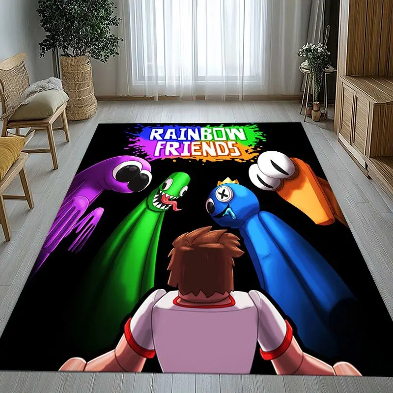 Thriller Cute R-Rainbow Friends Game Non-Slip Large Area Rug for Living Room,Bedroom Playroom Carpet Mat for Sofa,Home Decor
