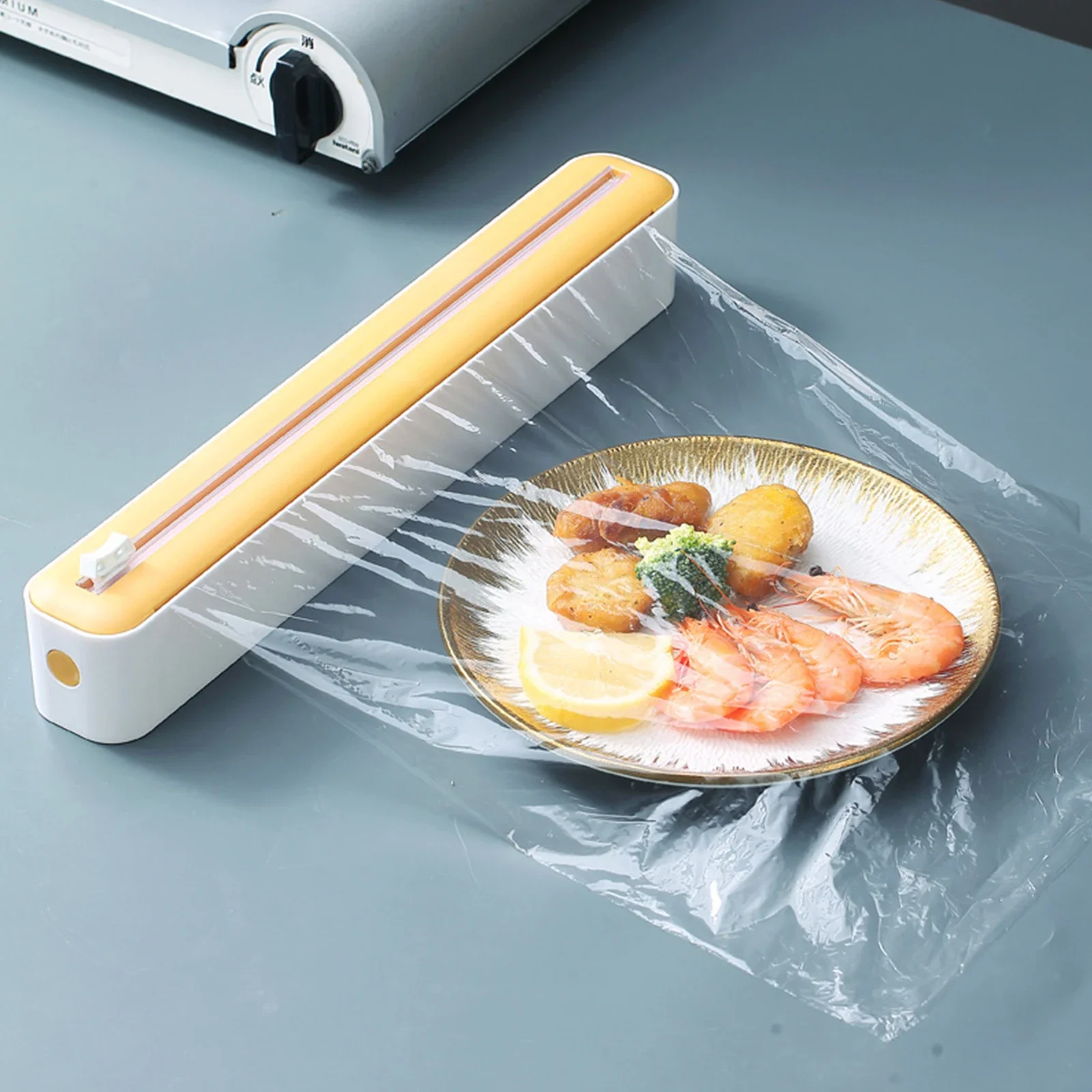 Food Film Dispenser Cutter Magnetic Plastic Cling Film Wrap Dispenser Aluminum Foil Stretch Film Cutter Kitchen Tool Accessories