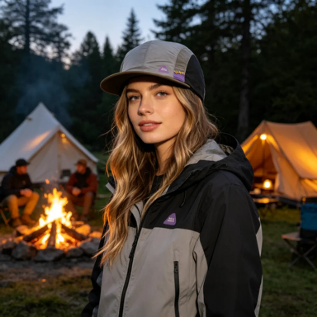 Summer Mesh 5 Panel Hat for Men Women, GO ONE MORE Letter Print Outdoor Running Cap, Adjustable Drawstring Breathable Camping Hi