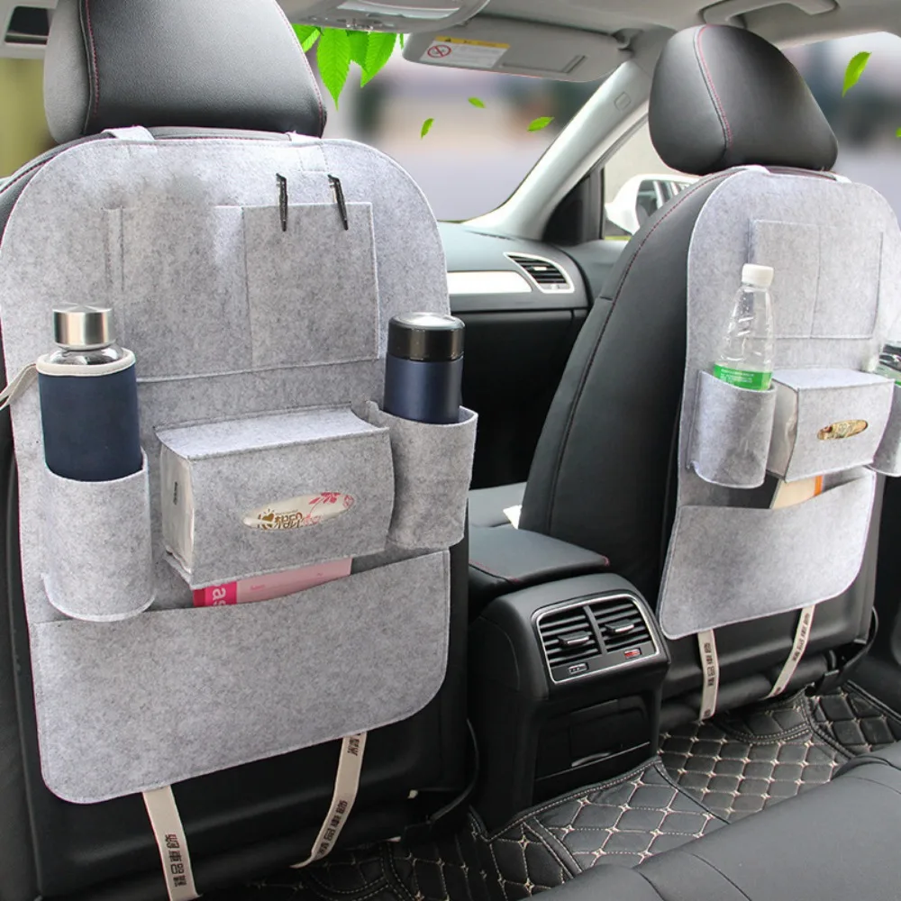 

High Quality Felt Car Rear Seat Storage Bags Multi-functional Anti-wear Storage Pockets Protection Pad Universal