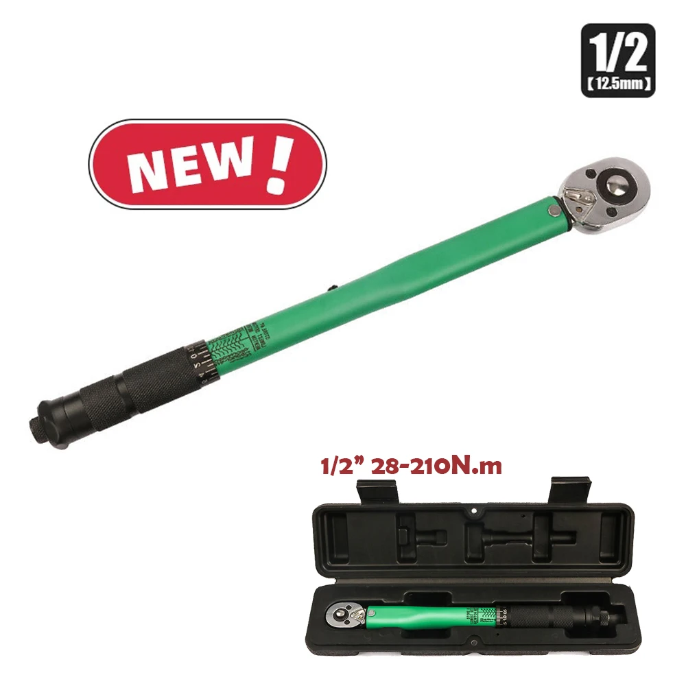 28-210N.m Torque Wrench 1/2“ Precise Reversible Ratchet Torques Key Professional Bicycle Motorcycle Car Automotive Tool