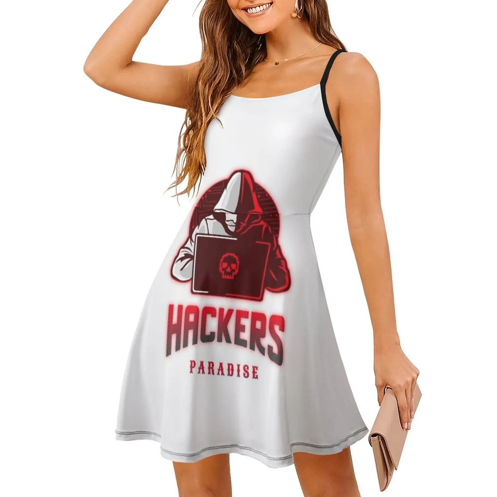 الكمبيوتر هاكر Preppy نمط فستان قصير للنساء ألف خط فضفاض صالح فستان يوم غير رسمي الكمبيوتر القراصنة الطالب الذي يذاكر كثيرا وادي السيليكون المرأة #3