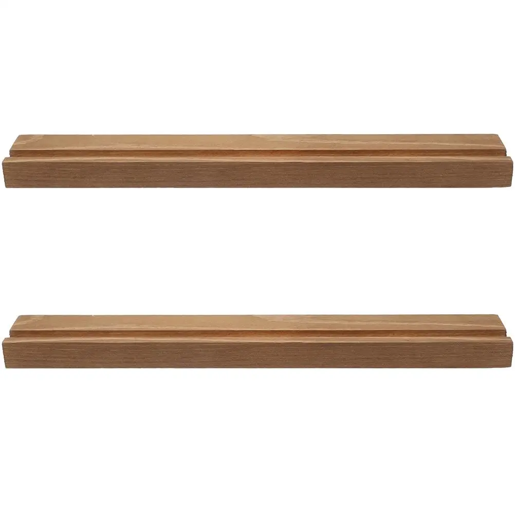 

2 Pcs Vinyl Record Rack Shelf Stand Display Records Storage Holder Wooden CD Bracket