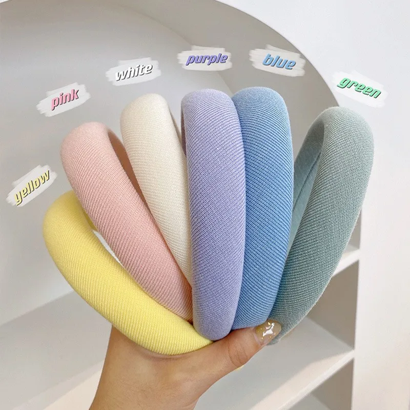 Solid Wide Hair Bands Hoop for Women Vintage Soft Elastic Headbands Fashion Girls Thicken Hairband New Headwear Hair Accessories