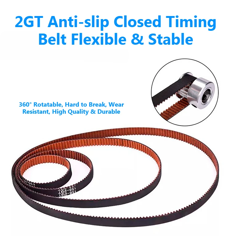 2GT GT2 6mm Closed Loop Timing Belt Rubber Synchronous Drive Belt 3D Printer Accessories For Ender3 CR10 Reprap