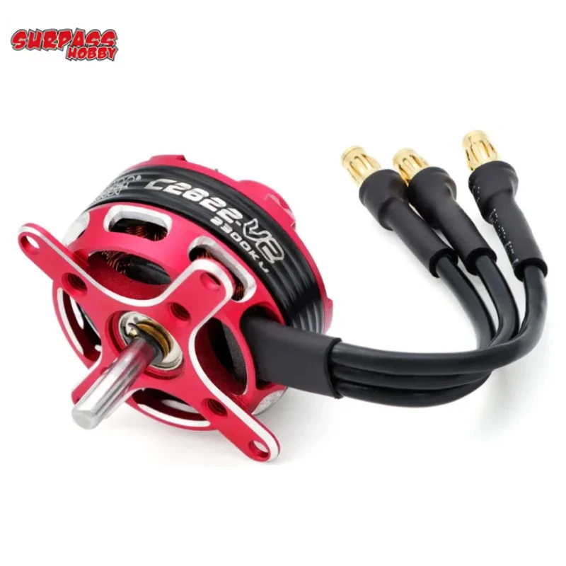 Surpass Hobby C2822  V2 2-3S 2-4S 14-pole Outrunner Brushless Motor For Fixed-wing Aircraft Airplane
