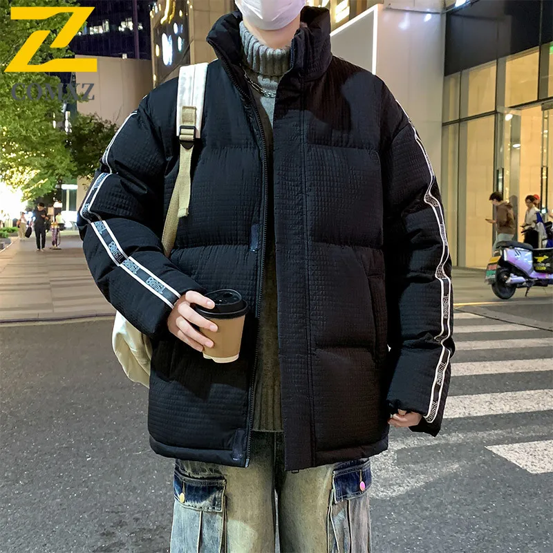 

Men Outdoor Sport Puffer Jacket Winter Thickened American Style Thermal Hooded Windproof Waterproof Cold weather protection Coat