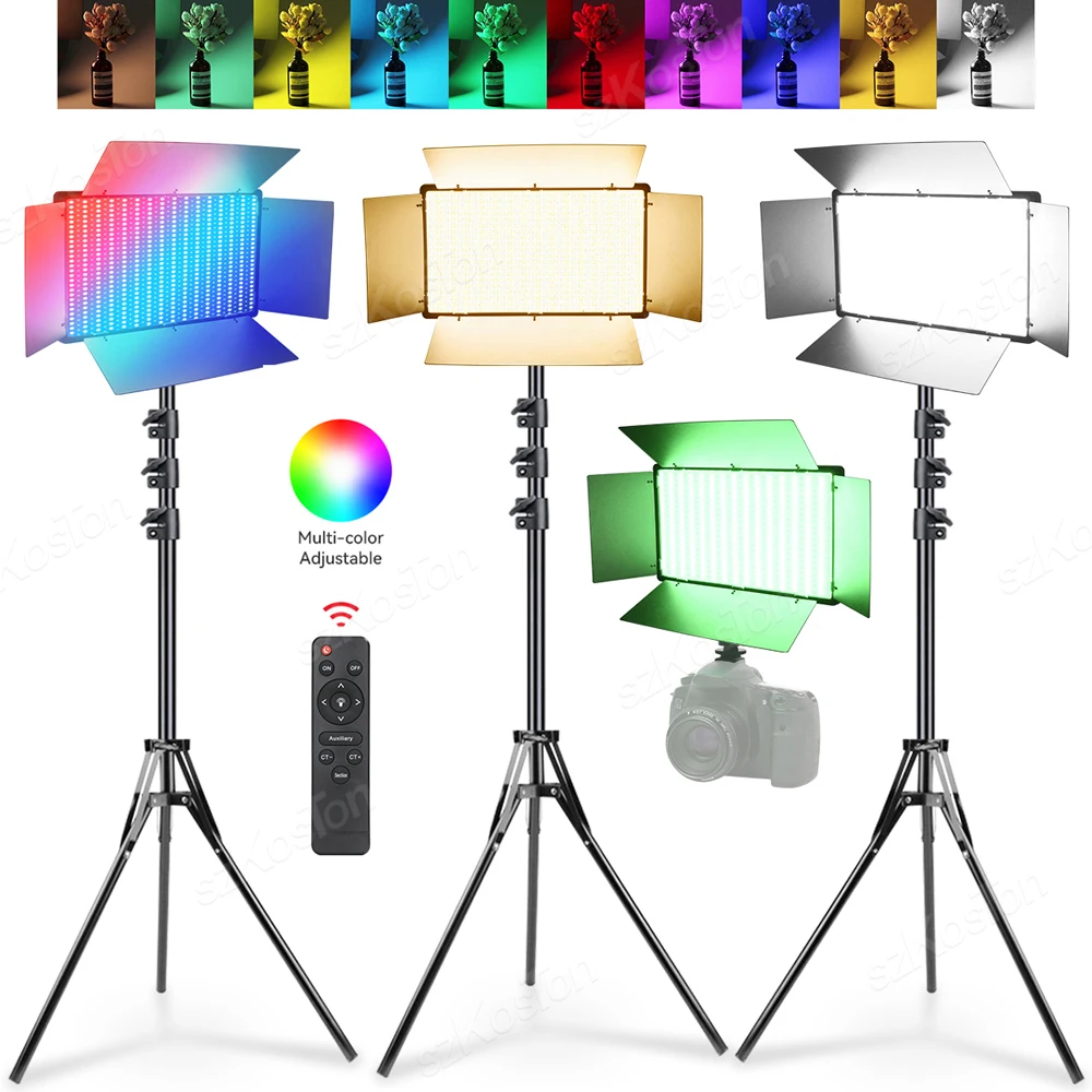 

RGB LED Video Light Professional Photography Fill Camera Lighting Panel For Vlog Live Streaming DSLR Tiktok YouTube