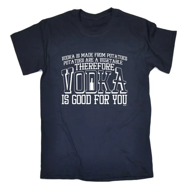 Vodka está hecha de patatas, camiseta divertida novedosa para hombre
