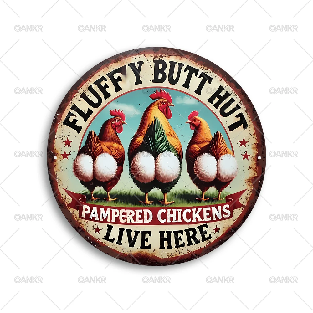 Retro Farm Fresh Eggs Metal Tin Sign Chicken Coop Wall Art Decor for Farmhouse Kitchen Garden Bar Vintage Plaque Gift for Farmer