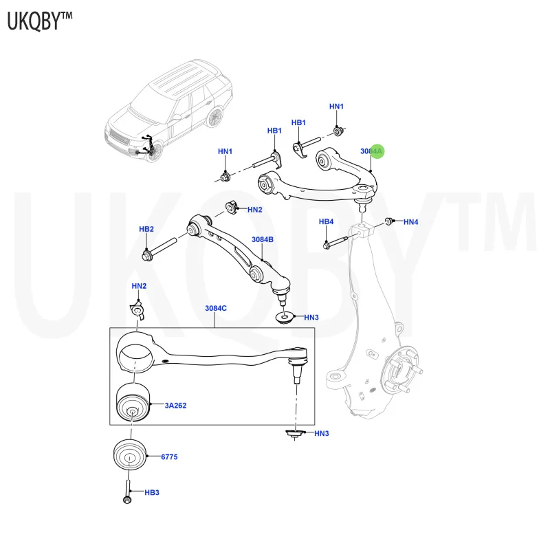 Ra ng e Ro ve r 2013 LR034211 Arm Assembly - Front Suspension LR034211  LR108765  LR113259  LR148192  LR113263  LR044842  LR0342