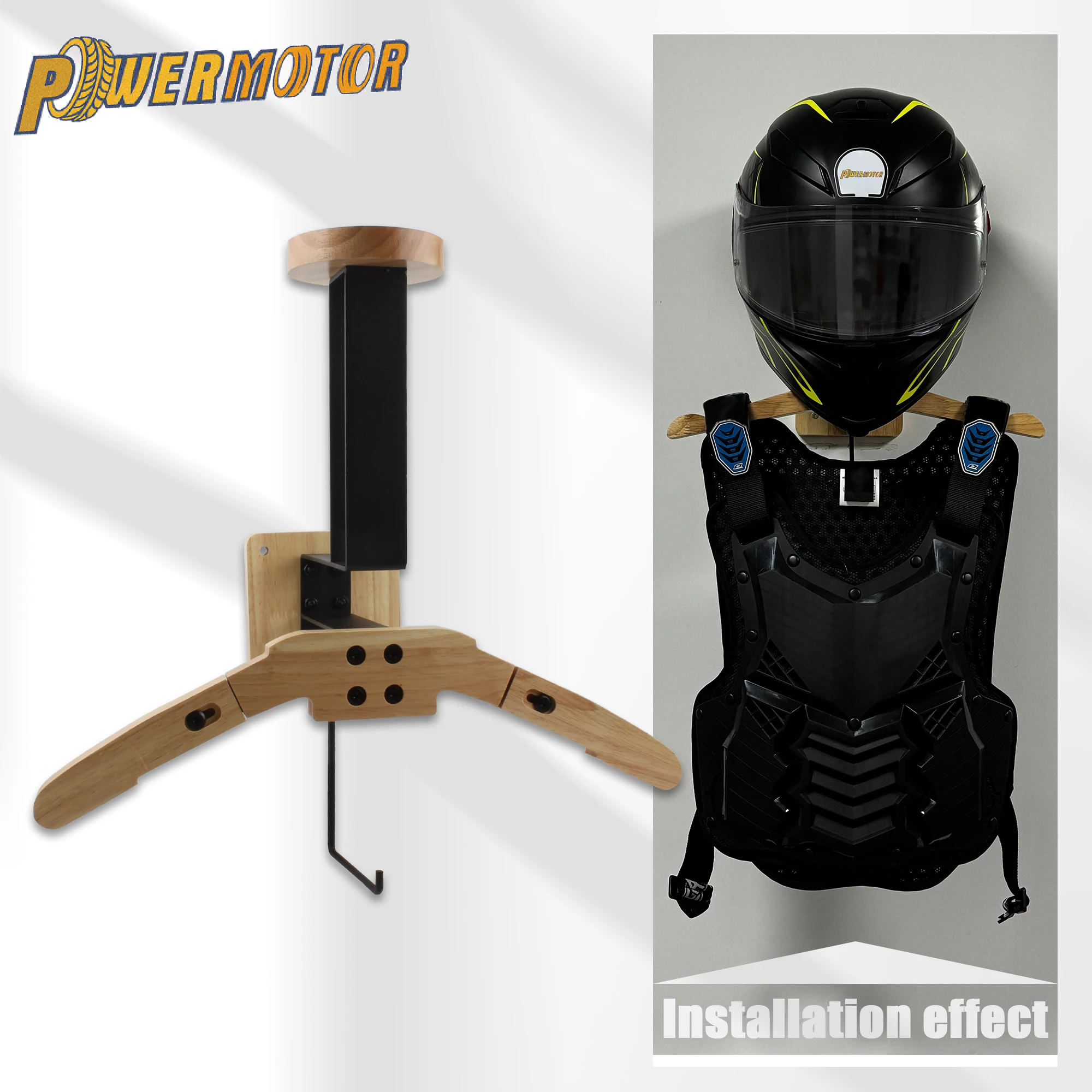 

Motorcycle Multi-functional Gear Rack Wall Mount Helmet Upper Body Armor Hanger Storage Holder For Riding Equipment Universal