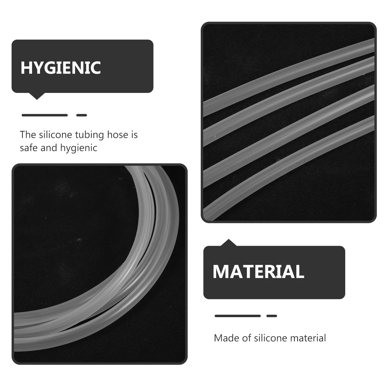 

4pcs Silicone Tubing Hoses Replacement For Water Bottle Pump Automatic Electric Dispenser High Temperature Resistant Flexible