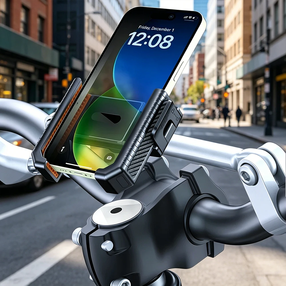 

Bicycle Phone Holder Stand Bike Motorcycle Handlebar Mobile Phone Mount Clip GPS Support Shockproof Bracket for 4.5-7.0 inch