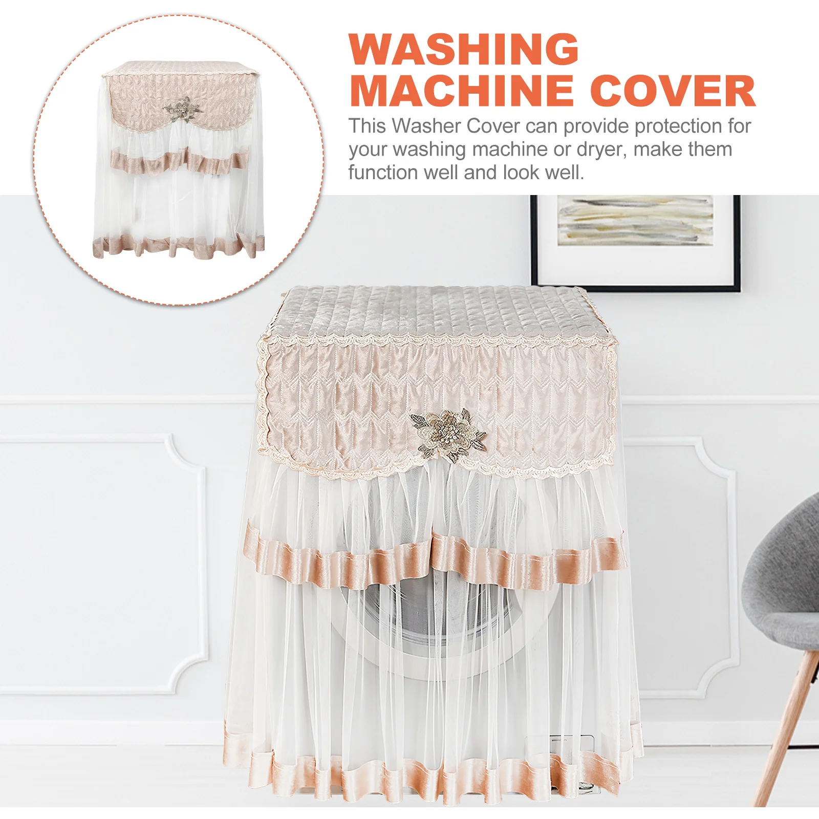 

Universal Washer Cover Practical Washing Machine Protection Durable Fine Workmanship Sunscreen Wear-Resistant Breathable Home