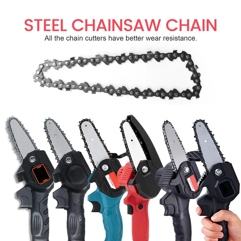 4 Inch 1/4Inch Mini Steel Chainsaw Chain Electric Electric Saw Accessory