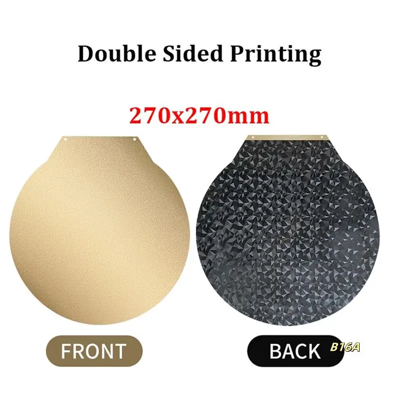 For Flsun Super Racer PEI Flexible Smooth PEO Hot Bed Build Plate Round Dia 270Mm Magnetic Spring Steel Flex Bed Without Base