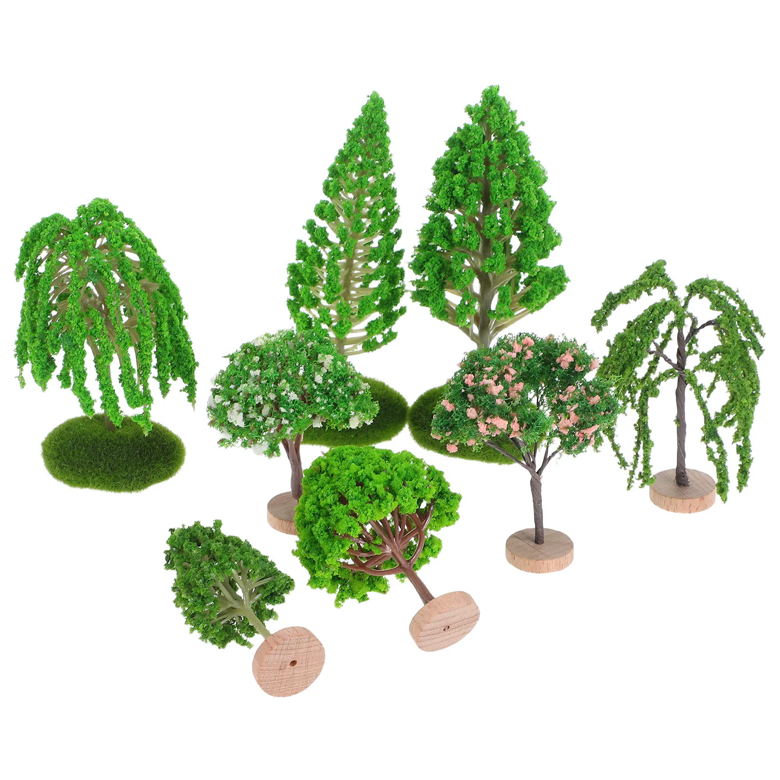 

8Pcs Realistic Simulation Tree Artificial Miniature Landscape Decoration Sand Table DIY Scene Accessory Fake Tree