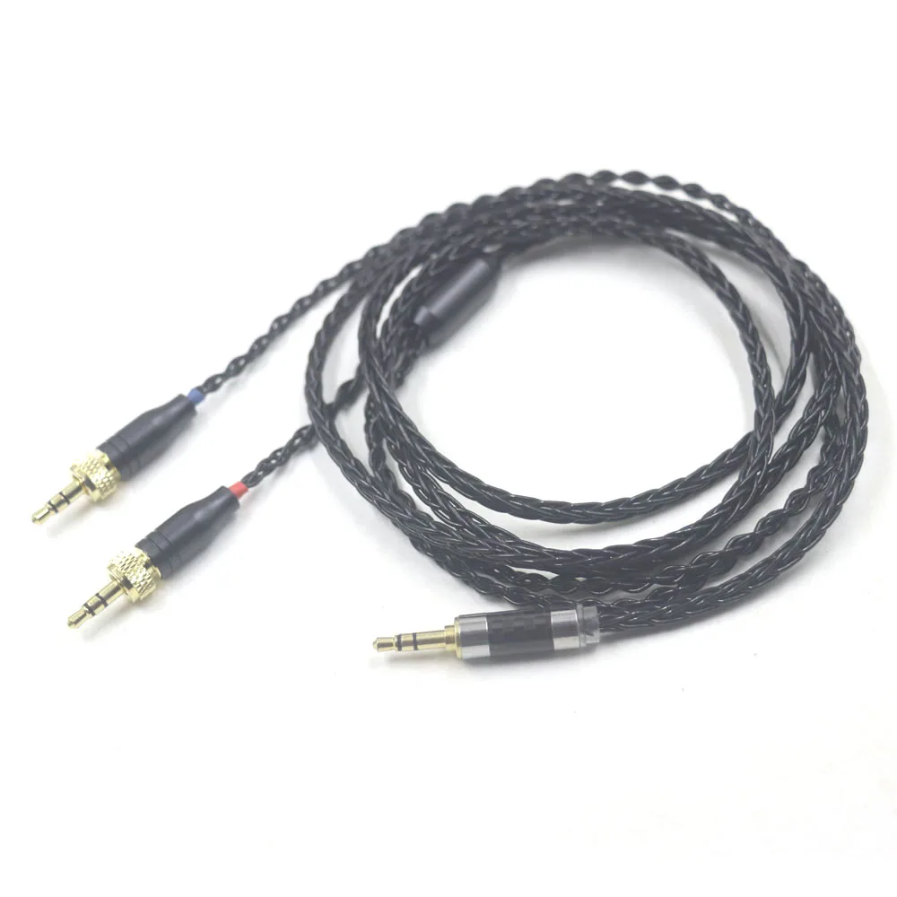 8 Cores Silver Plated 4.4mm XLR 2.5mm 3.5mm Headphone Upgrade Replace Cable for SONY MDR-Z1R MDR-Z7 MDR-Z7M2 with Lock Nut